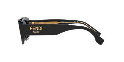 Fendi Roma Fe40125I Black Shiny-Blue Sunglasses