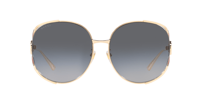 Gucci Sunglasses Gold Clear-Grey Gradient | GUCCI GG0208S Gold Clear-Grey Gradient