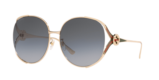 Gucci Sunglasses Gold Clear-Grey Gradient | GUCCI GG0208S Gold Clear-Grey Gradient