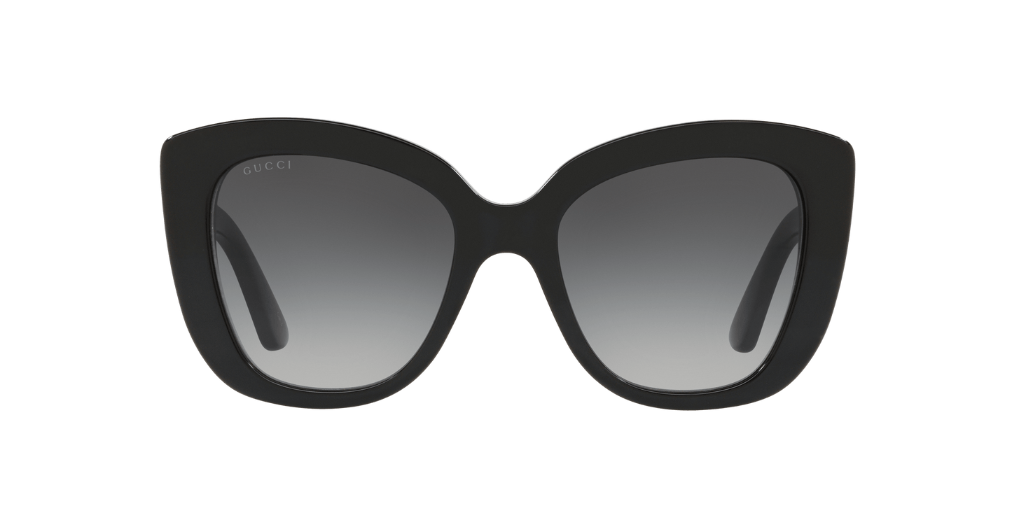 משקפי שמש של גוצ'י שיפוע שחור-אפור מבריק | GUCCI GG0327S Shiny Black-Grey Gradient