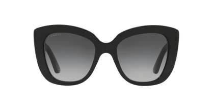 משקפי שמש של גוצ'י שיפוע שחור-אפור מבריק | GUCCI GG0327S Shiny Black-Grey Gradient
