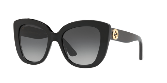 משקפי שמש של גוצ'י שיפוע שחור-אפור מבריק | GUCCI GG0327S Shiny Black-Grey Gradient