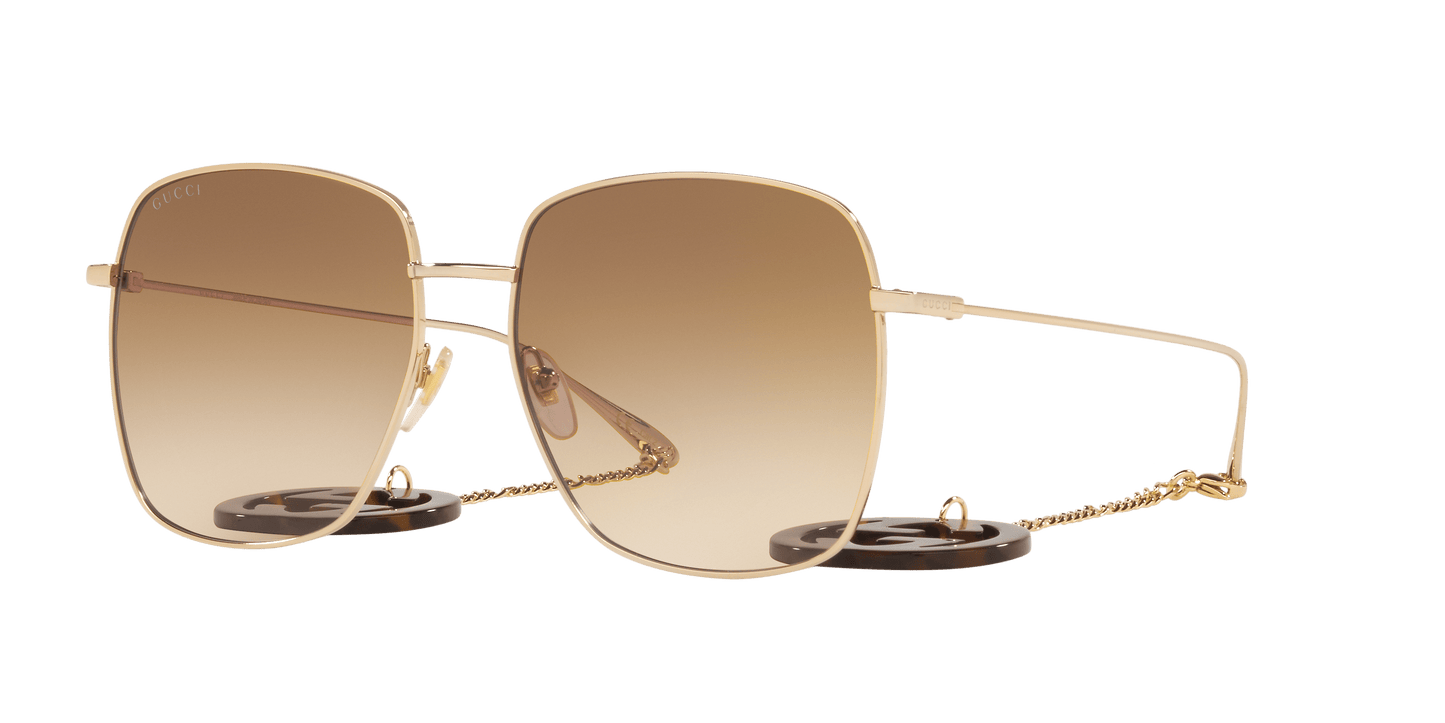 משקפי שמש של גוצ'י זהב-חום | GUCCI GG1031S Gold-Brown