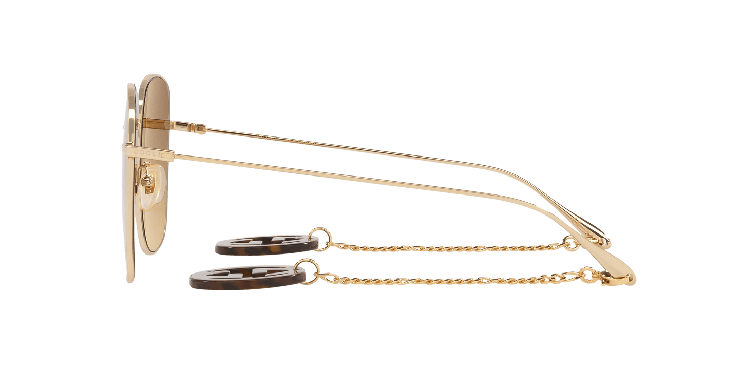 משקפי שמש של גוצ'י זהב-חום | GUCCI GG1031S Gold-Brown