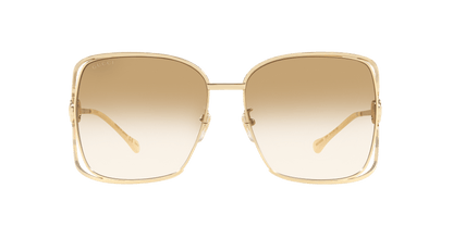 Gucci Gold-Brown Sunglasses | GUCCI GG1020S Gold-Brown