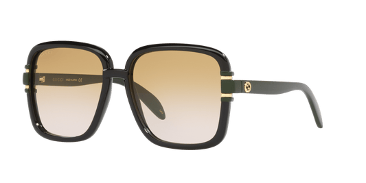 משקפי שמש של גוצ'י שחור-ירוק | GUCCI GG1066S Black-Green