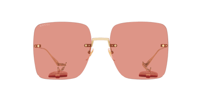 Gucci Sunglasses Gold Shiny-Pink | GUCCI GG1147S Gold Shiny-Pink