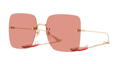 Gucci Sunglasses Gold Shiny-Pink | GUCCI GG1147S Gold Shiny-Pink