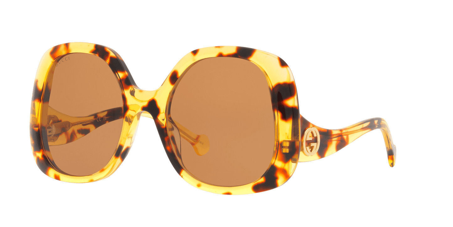 Gucci Tortoise-Brown Sunglasses | GUCCI GG1235S Tortoise-Brown