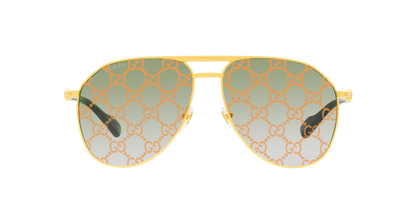 משקפי שמש של גוצ'י זהב-ירוק | GUCCI GG1220S Gold-Green