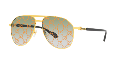 משקפי שמש של גוצ'י זהב-ירוק | GUCCI GG1220S Gold-Green
