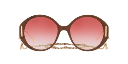 משקפי שמש של גוצ'י חום-אדום | GUCCI GG1202S Brown-Red