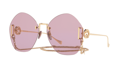 משקפי שמש של גוצ'י זהב-סגול | GUCCI GG1203S Gold-Purple