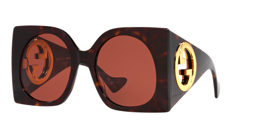 משקפי שמש של גוצ'י חום בהיר-אדום | GUCCI GG1254S Brown Light-Red
