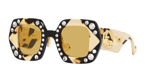 משקפי שמש של גוצ'י שחור-צהוב | GUCCI GG1330S Black-Yellow