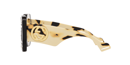 משקפי שמש של גוצ'י שחור-צהוב | GUCCI GG1330S Black-Yellow