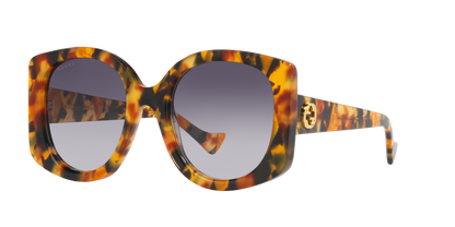 משקפי שמש של גוצ'י צב כסף-ירוק | GUCCI GG1257S Tortoise Silver-Green