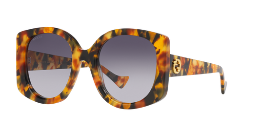משקפי שמש של גוצ'י צב כסף-ירוק | GUCCI GG1257S Tortoise Silver-Green