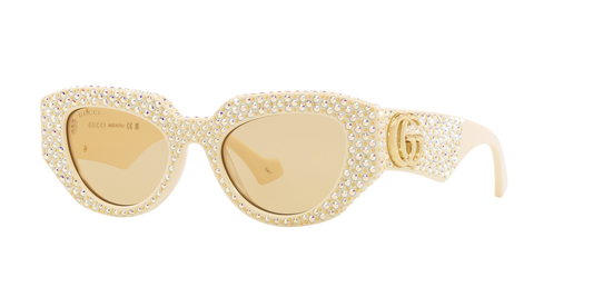 Gucci Sunglasses Beige-Brown | GUCCI GG1421S Beige-Brown