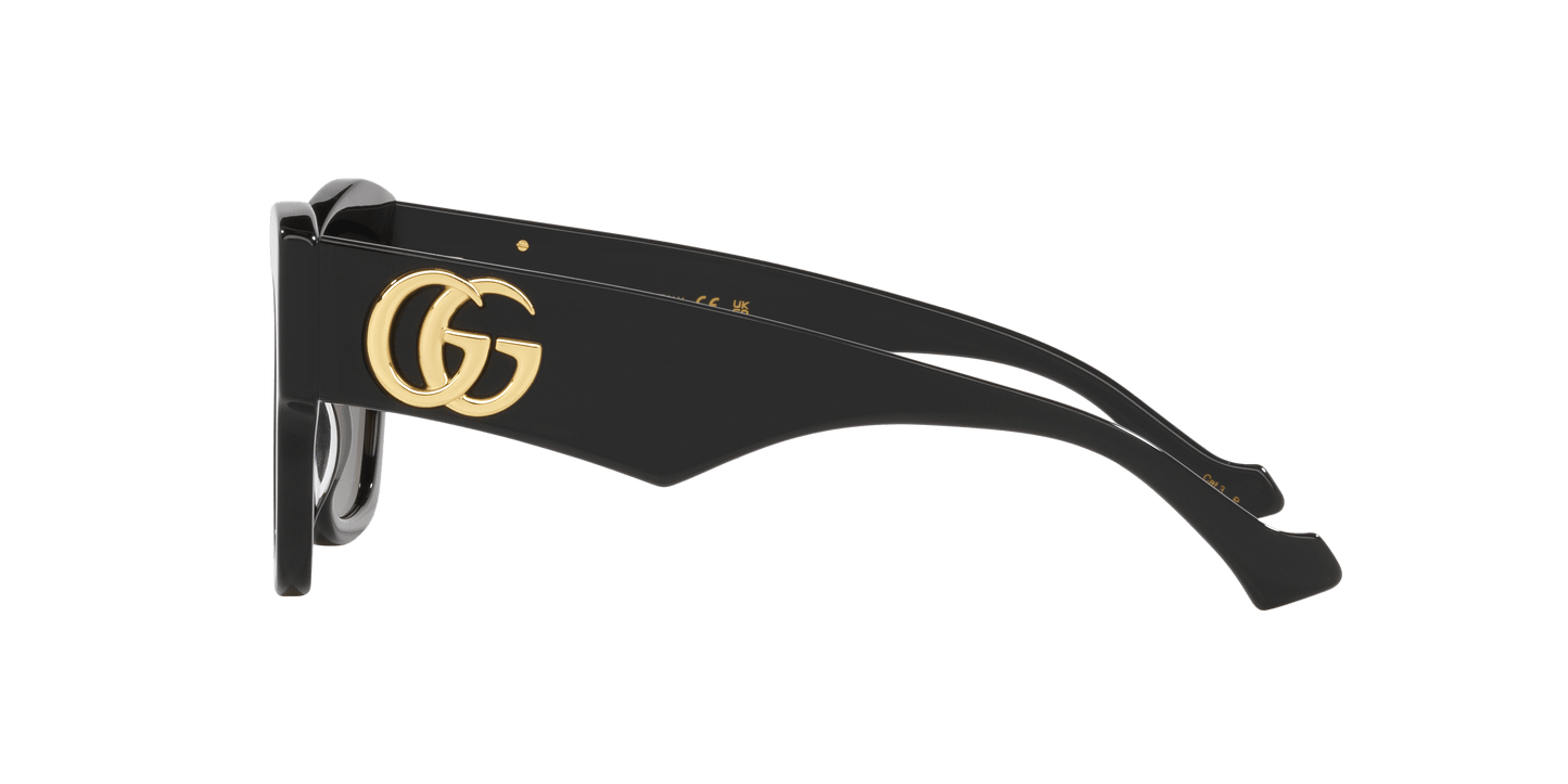 משקפי שמש של גוצ'י שחור מבריק-אפור | GUCCI GG1422S Black Shiny-Grey