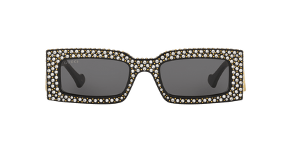 משקפי שמש של גוצ'י שחור מבריק – אפור | GUCCI GG1425S Black Shiny-Grey