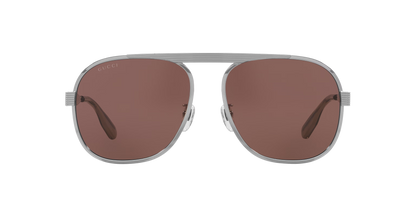Gucci Silver-Brown Sunglasses | GUCCI GG1514S Silver-Brown