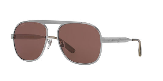 Gucci Silver-Brown Sunglasses | GUCCI GG1514S Silver-Brown