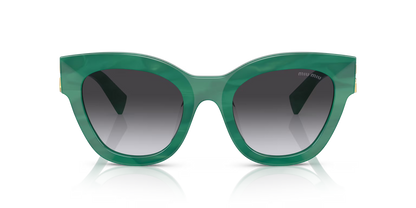 משקפי שמש מיו מיו ירוק-אפור | MIU MIU MU 01YS Green-Grey