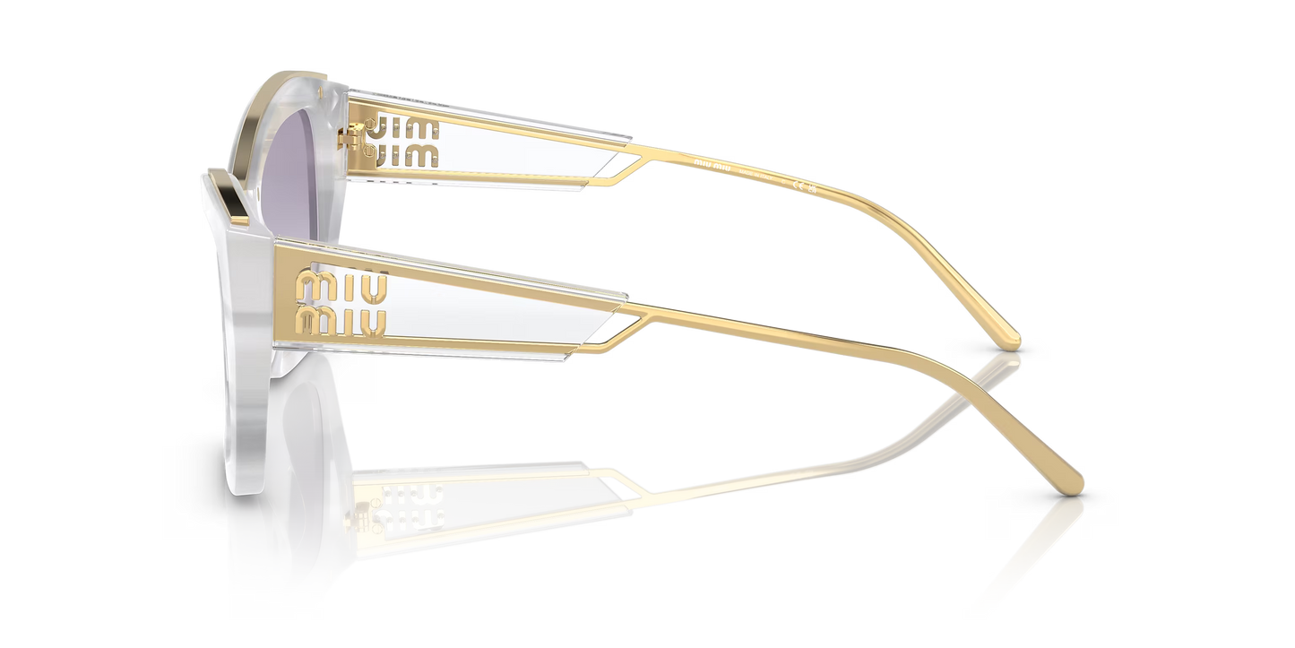 משקפי שמש מיו מיו לבן-כחול | MIU MIU MU 02YS White-Blue