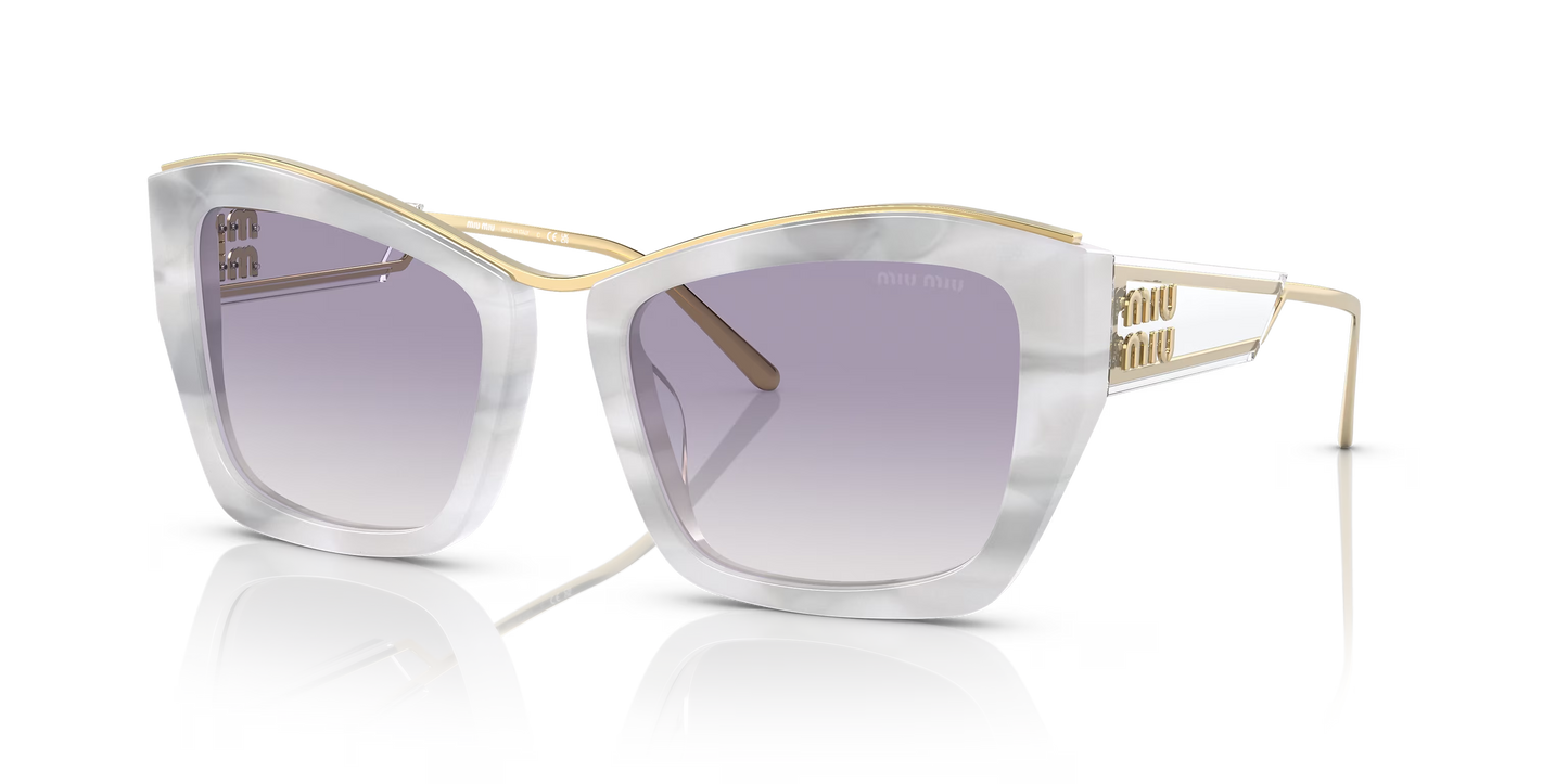 משקפי שמש מיו מיו לבן-כחול | MIU MIU MU 02YS White-Blue