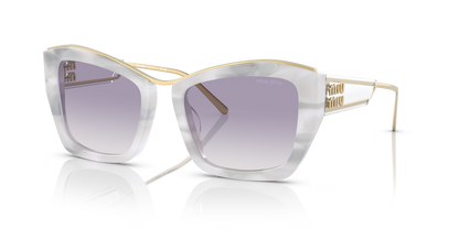 משקפי שמש מיו מיו לבן-כחול | MIU MIU MU 02YS White-Blue