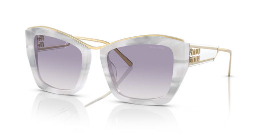 משקפי שמש מיו מיו לבן-כחול | MIU MIU MU 02YS White-Blue