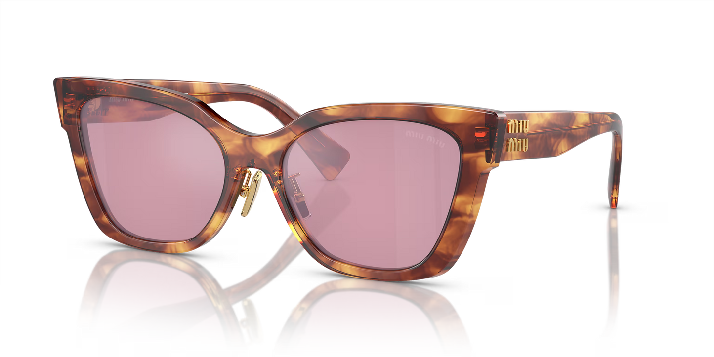 משקפי שמש מיו מיו חום-אדום | MIU MIU MU 02ZS Brown-Red