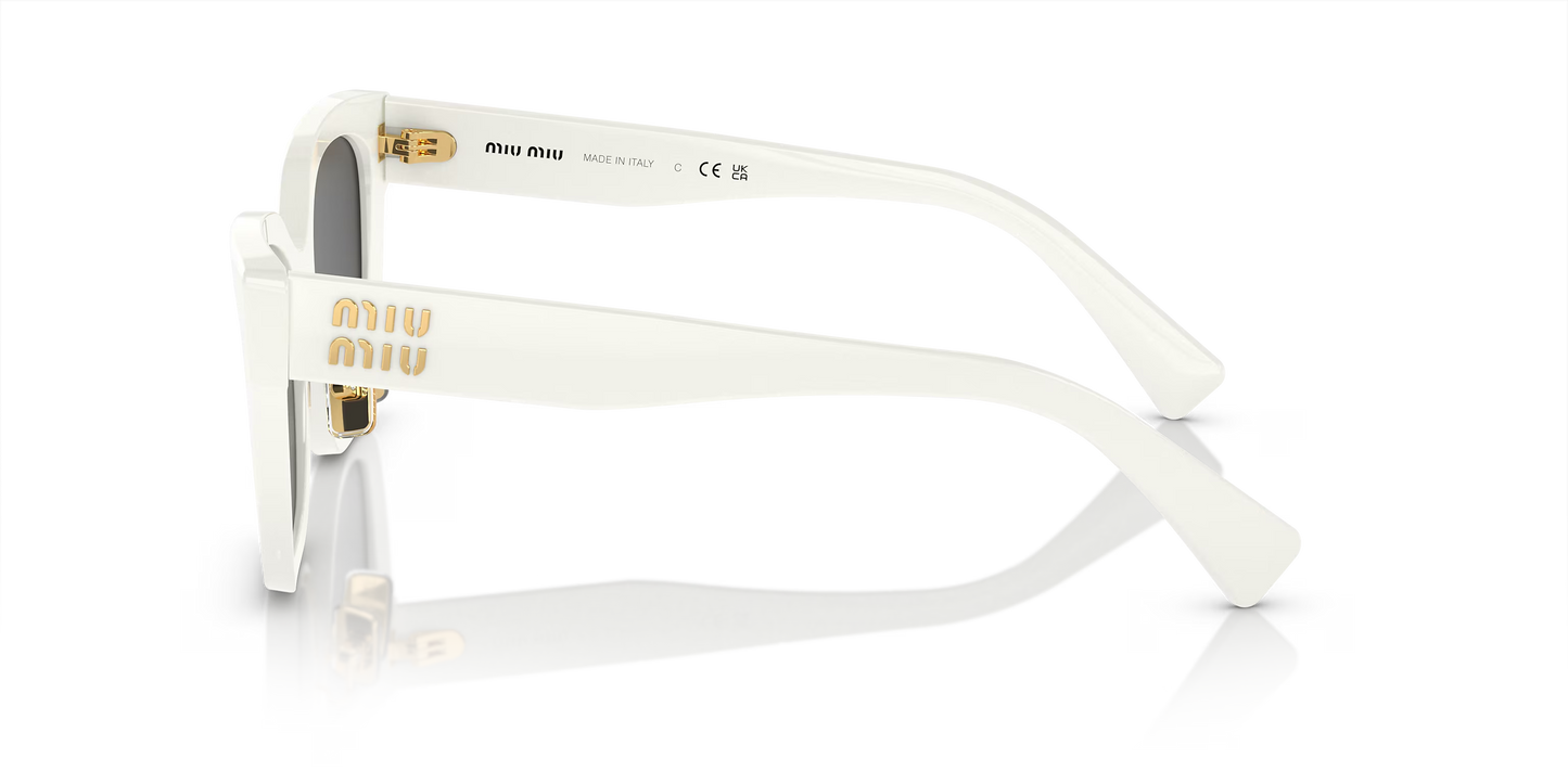 משקפי שמש מיו מיו לבן-אפור | MIU MIU MU 02ZS White-Grey