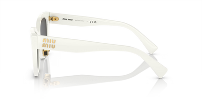 משקפי שמש מיו מיו לבן-אפור | MIU MIU MU 02ZS White-Grey