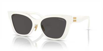 משקפי שמש מיו מיו לבן-אפור | MIU MIU MU 02ZS White-Grey