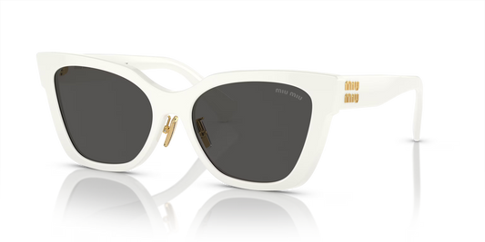 משקפי שמש מיו מיו לבן-אפור | MIU MIU MU 02ZS White-Grey