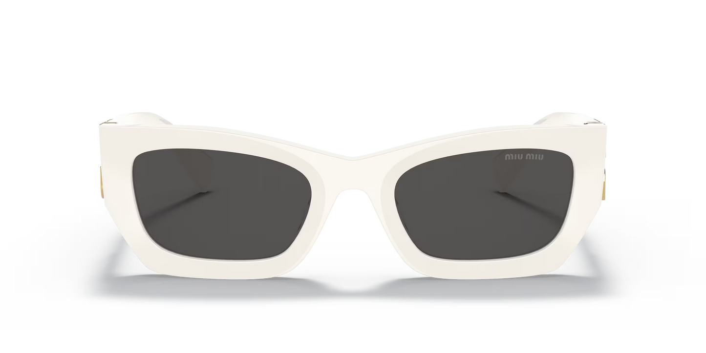 משקפי שמש מיו מיו לבן-אפור | MIU MIU MU 09WS Runway White-Grey