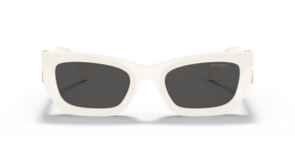 משקפי שמש מיו מיו לבן-אפור | MIU MIU MU 09WS Runway White-Grey