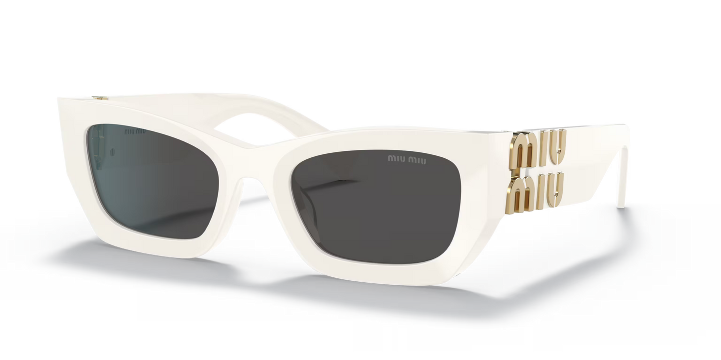 משקפי שמש מיו מיו לבן-אפור | MIU MIU MU 09WS Runway White-Grey