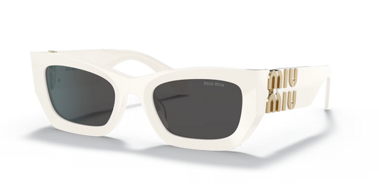 משקפי שמש מיו מיו לבן-אפור | MIU MIU MU 09WS Runway White-Grey