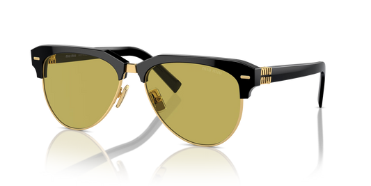 משקפי שמש מיו מיו שחור-ירוק | MIU MIU MU 09ZS Black-Green