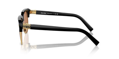 משקפי שמש מיו מיו שחור-חום | MIU MIU MU 09ZS Black-Brown