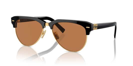 משקפי שמש מיו מיו שחור-חום | MIU MIU MU 09ZS Black-Brown