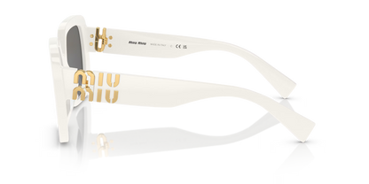 משקפי שמש מיו מיו לבן-אפור | MIU MIU MU 10YS White-Grey
