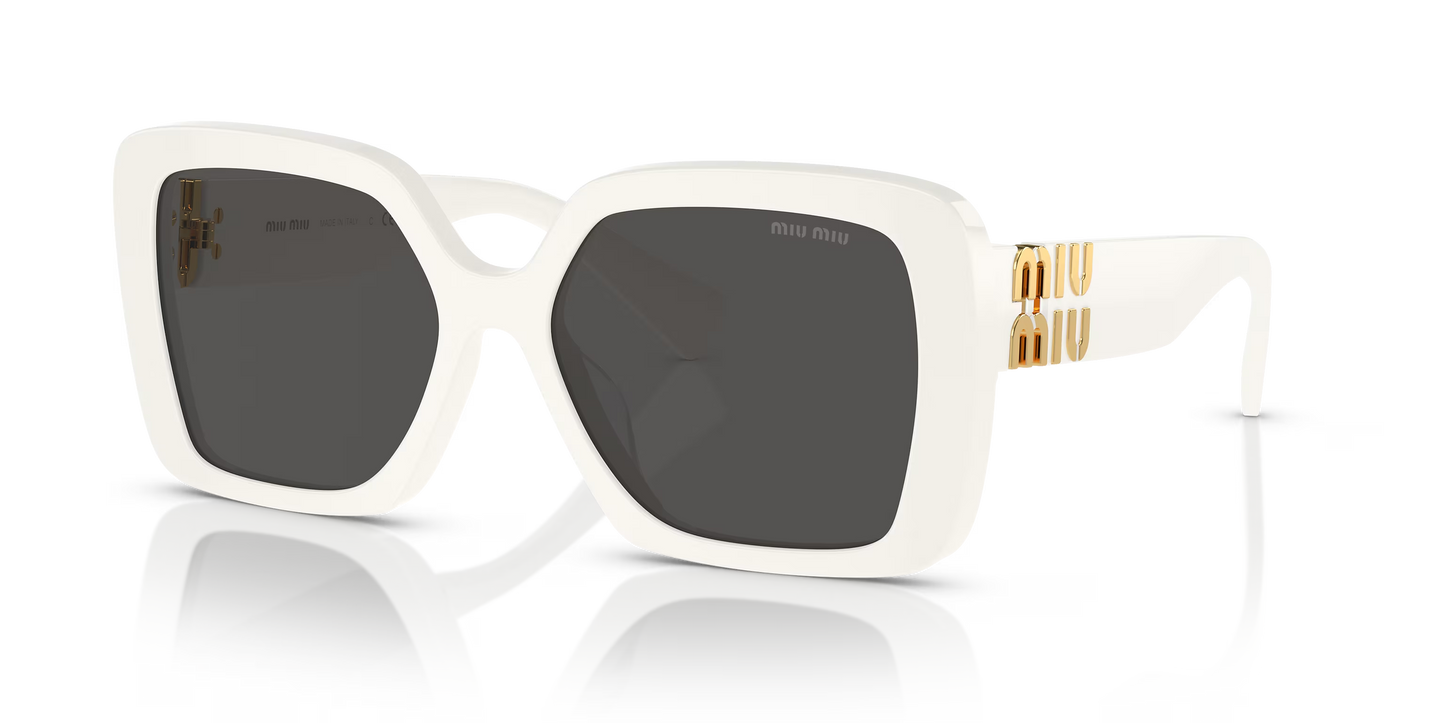 משקפי שמש מיו מיו לבן-אפור | MIU MIU MU 10YS White-Grey