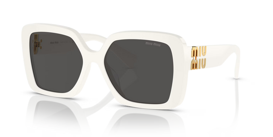 משקפי שמש מיו מיו לבן-אפור | MIU MIU MU 10YS White-Grey