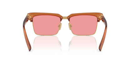 משקפי שמש של מיו מיו קרמל שקוף-ורוד | MIU MIU MU 10ZS Caramel Trasparent-Pink