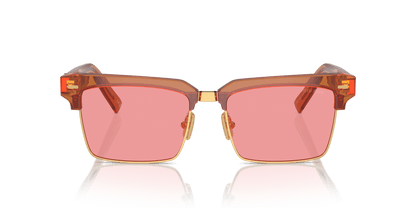 משקפי שמש של מיו מיו קרמל שקוף-ורוד | MIU MIU MU 10ZS Caramel Trasparent-Pink