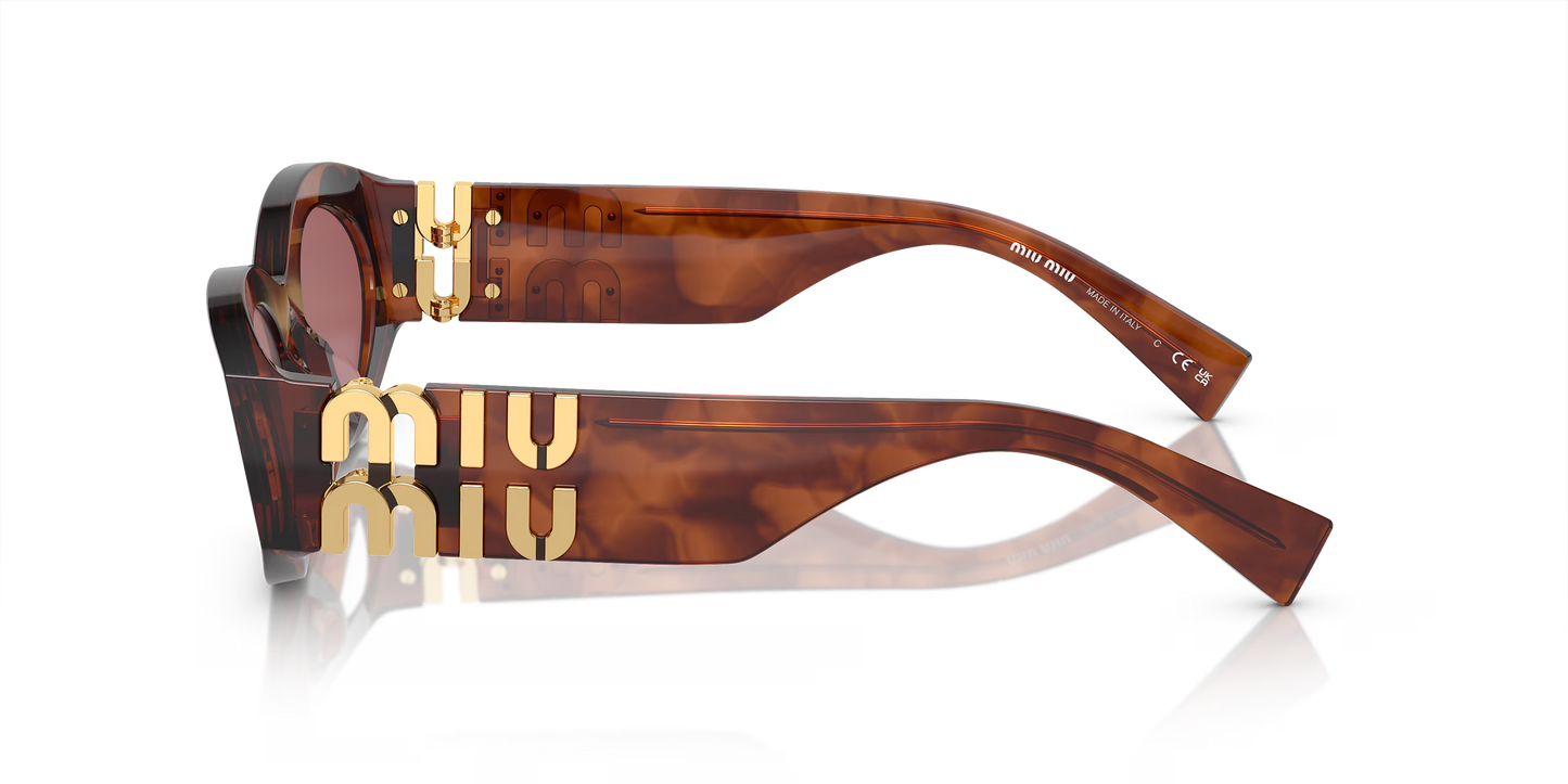 MIU MIU MU 11WS Brown-Violet Sunglasses